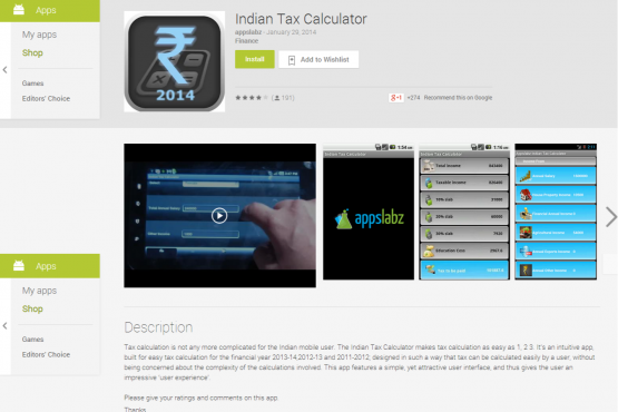Indian Tax Calculator – Android Apps on Google Play (1)